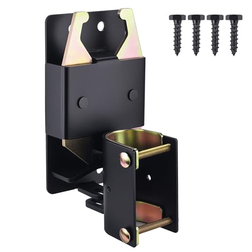 KINJOUZ 2-Way Heavy Duty Farm Gate Latch - Lockable Fence Gate Latch for Metal Tube Gates, Livestock Cattle, Horse Corrals, Ranches, Pastures, Pet Cages & Fences (Screws & Instructions Included)