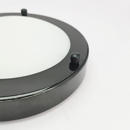 Plafoniera a LED da 12W,colore nero,bianco