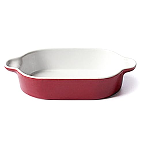 Ceramic Baking Dish Heat-resistant Lasagna Baking Dish with Handles Casserole Dish Reusable Mini Casserole Dish Multipurpose Lasagna Pan for Roasting Baking