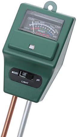 LINZI 3 in 1 Soil pH Meter, Soil Moisture / Sunlight Intensity / pH Tester for Garden Plant Flower Lawn Care Farming Indoor and Outdoor Use, No Battery Required 667502