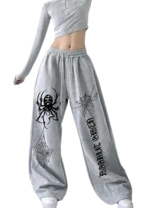Women High Waist Printed Baggy Pants Loose Fit Trousers for Women Stylish Streetwear Joggers Soft Comfortable Wide Leg Pants for Gym Home Office Casual Wear-image-20