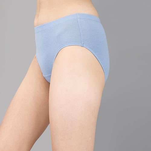Image of SOIE Women High Rise Full Coverage Solid Colour Cotton Stretch Hipster Panty (Pack of 3)
