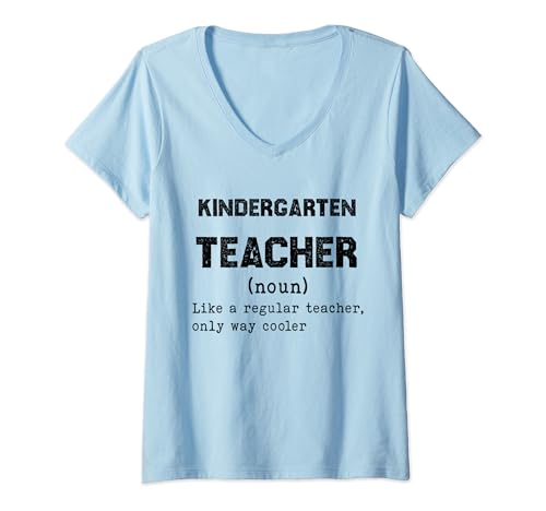 Kindergarten teacher Like A Regular Teacher Only Way Cooler T-Shirt avec Col en V