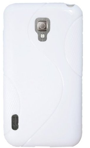 JUJEO 2108055984 Soft Cover for LG Optimus L7 II - Wave - Non-Retail Packaging - White