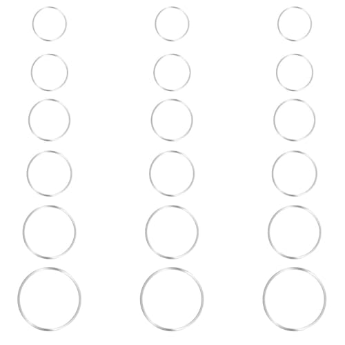 Image of SATRA TRADERS Multi-Size & Color Seamless Hoop Rings for Jewelry Making, Crafting | Qty : 100g | BF68 (Silver-32mm)