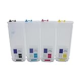 Refillable Ink Cartridge Compatible with HP10 82 HP500 Compatible with HP Designjet 500 800 500PS 800PS Plotter with Permanent Chip