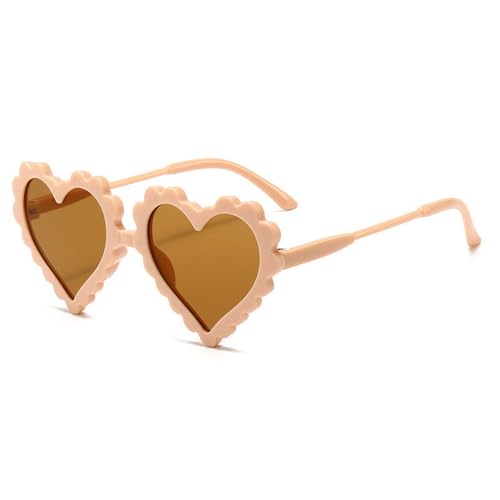 Children's Large Frame Heart Sunglasses Girl Fashion Sun Glasses Cute Baby Outdoor Sunshade Eyewear UV400