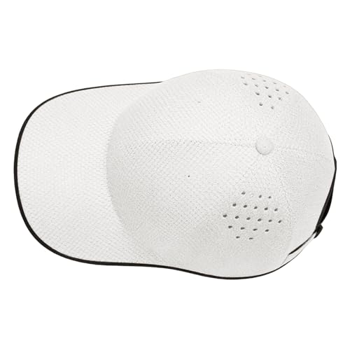 Gorra de béisbol elástica de secado rápido, diseño sin costuras, portátil, para deportes, protección solar, golf, fitness, senderismo, pesca de montaña, viajes, ropa deportiva casual, blanco, S/L