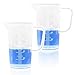 2 Stück Messbecher, Messbecher aus Kunststoff,lebensmittelechte Kunststoff-Messbecher,100 ml,hitzebeständige Präzisions-Messbecher mit Griff,bruchsichere,transparente für Reiniger,Labor,Küche,Öl