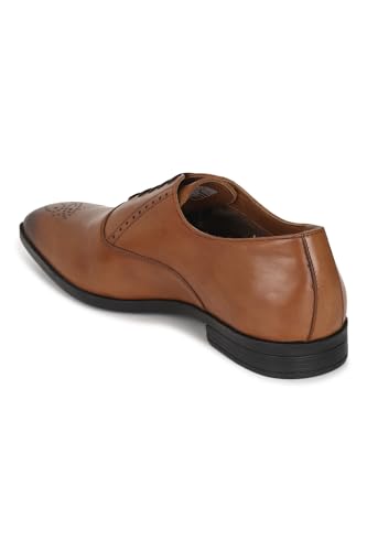 Image of Louis Philippe Men Premium Leather Breathable Lining Material Anti Slip with Heel TPR Sole Formal Oxford Shoes