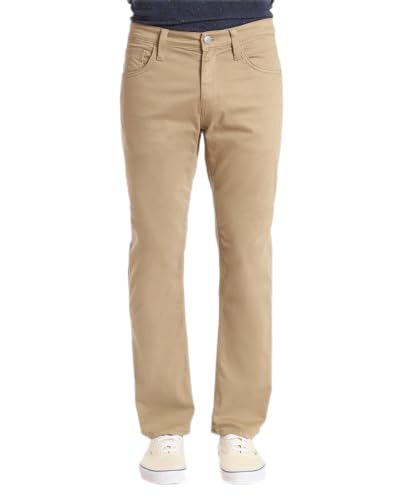 Mavi Zach Men's Straight Leg Pants, Regular Rise Twill Pants for Men, British Khaki Twill, Khaki Work Pants, 42 x 30