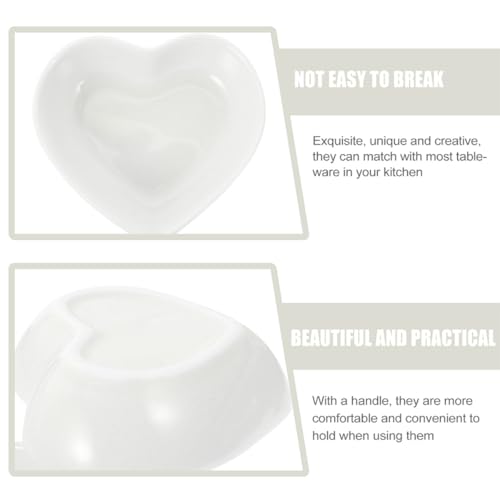 Réutilisable Set 10 Bols Céramique Healvian Cœur Plats de Sauce