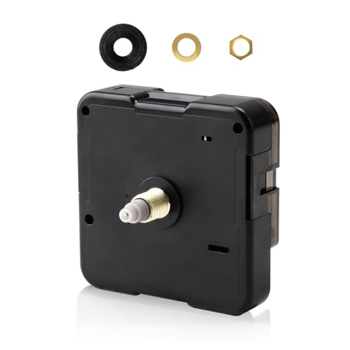 BOPRKTM Mecanismo Reloj de Pared Mecanismo del Reloj de Cuarzo Reparación del Reloj de Pared de Bricolaje con Pilas Piezas de Repuesto DIY Movimiento de Reemplazo Eje 16cm(Sin Manecillas de Reloj)