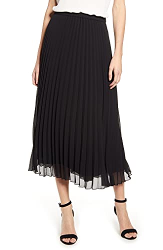 Anne Klein Women's Long Pleated Skirt, Anne Black, L