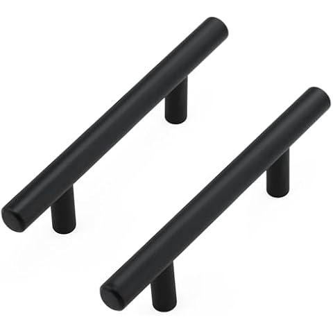 HESTIA HARDWARE 10 Pack | 3 inch Dresser Drawer Pulls Black Steel Hardware for Cabinets Kitchen Cabinet Handles and Knobs Bathroom, Kitchen Doors, Modern Cabinet Pulls (S1.10.D) Cover