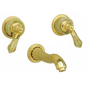 Phylrich WL240 025 - Versailles Green Onyx Handle Wall Mounted Lavatory Faucet