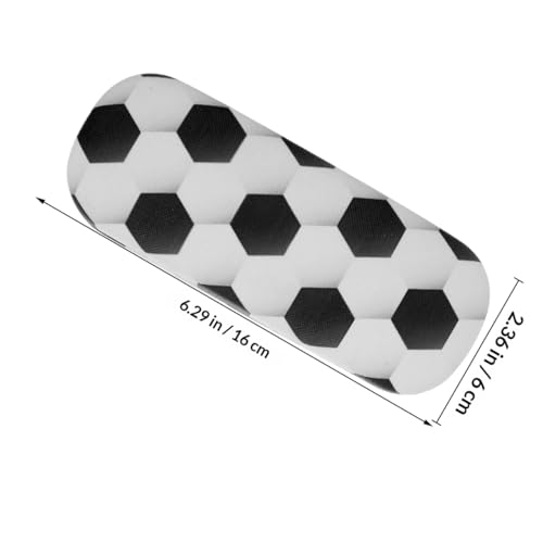 Image of FRCOLOR Kids Glasses Case Hard Shell Eyeglass Case with Velvet Cleaning Cloth Soccer Ball Themed Sports Storage Box Sunglasses Holder for Boys Girls Students Teenagers Travel