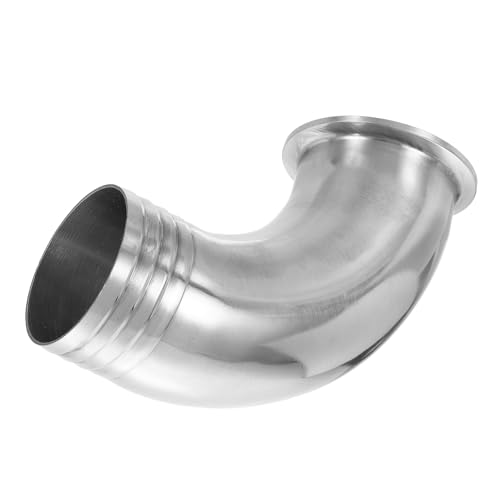 PATIKIL 90 Grad Ellenbogen Tri Hygieneklemme Schlauchansatz 1 Stück Hygieneschlauchansatz Rohrverbindung 2-1/2 Rohr 77.5mm Bund Tri Hygieneklemmen 304 Edelstahl