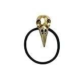 Lurrose Halloween Crow Skull Hair Band Stylish Raven Punk Gothic Elastic Hair Rope Ties Ponytail Hol