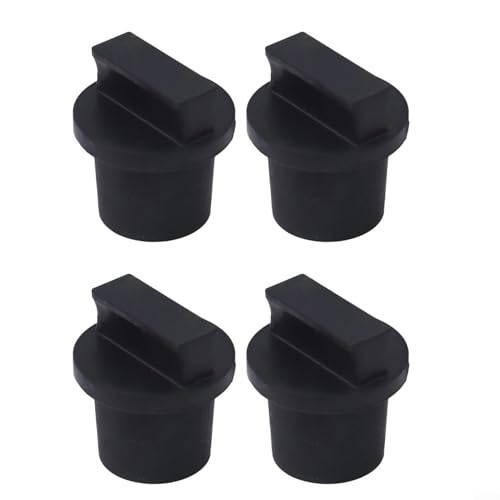 Paquete de 4 tapones de goma para tanque de agua, tapón de repuesto para tanque de remo de agua, anillos de sellado, accesorio de máquina de fitness con diseño hermético, color negro, 26 mm