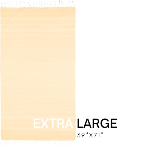 image for BAY LAUREL Turkish Beach Towel with Travel Bag 39 x 71 Quick Dry Sand 