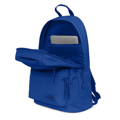 Image of EASTPAK Padded Double - 24L Squared Backpack with Dual Front Pockets, 13 inch Laptop Sleeve, Bottle Holder & Padded Straps, Royal Blue