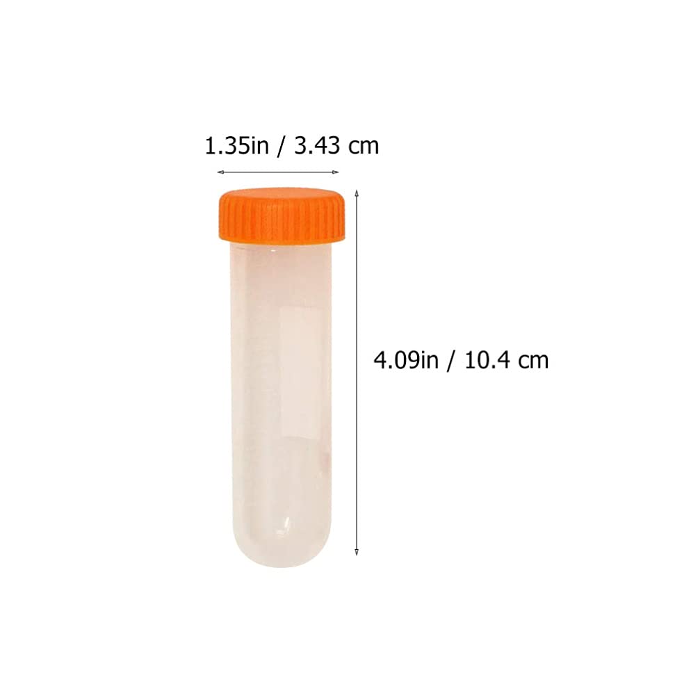 Provetta da laboratorio, tappi tubi di prova trasp 100 pezzi 50ml provette scientifiche provette da laboratorio provette for centrifuga provette graduate provette for chimica provette for esperimenti