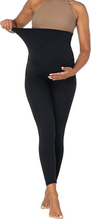 Sunzel Sunzfly Leggings premaman da donna sopra la pancia burrosi morbidi pantaloni da yoga per gravidanza per autunno allenamento lounge, nero, XX-Large