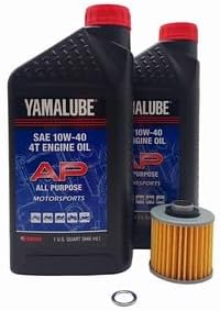 Yamaha Raptor 700/700R (2006-2026) Oil Filter Change Kit Yamaha Part# 4X7-13440-09-00 and 2 Quarts All Purpose LUB-10W40-AP-12