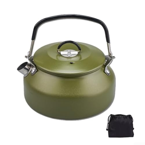 Caswynlife Stainless-Steel Camping Kettle, 0.8L Ultralight Teapot