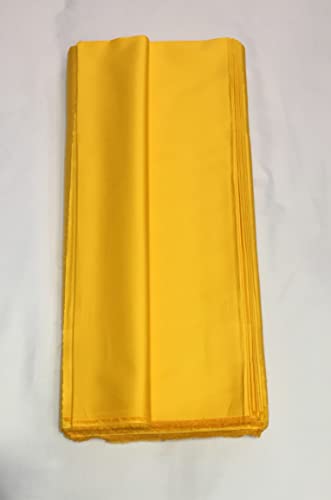 Image of BKRKJ Women's Cotton Silk Unstitched Fabric by Meter for Sewing Suit Salwar Chudidar Patiyala Shirt Kameez Blouse Kurta Pyjama Pathani jam Glace (4 Meter, Yellow)