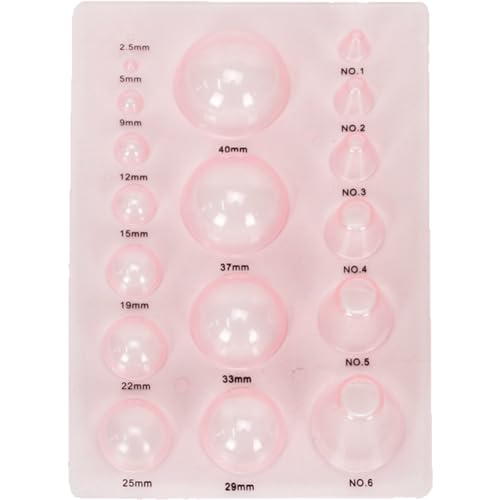 Ruluti 13x20cm Pink DIY Mini Plastic Paper Quilling Mould Half Ball Domes Domes Crafts Tool