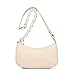 DOREAMALOE Retro Crocodile Purse Classic Clutch Shoulder Tote HandBag with Zipper Closure for Women (White-Pearl Chain)