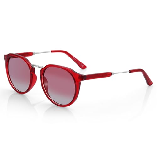 Lunettes de soleil polarisées pour femme style vintage rond protection UV400