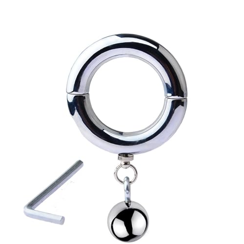 Anneau de Testicule en Acier pour Exercice de Prolongation et Stimulation
