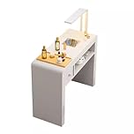 Professional Nail Technician Workstation with Integrated Lighting and Dust Collection System