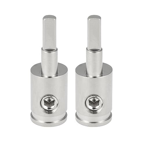 X AUTOHAUX 2pcs Car Stereo Power or Ground 4 to 8 Gauge Wire Reducer Audio Input Reducer Adapter Brass with Nickel Plated Silver Tone