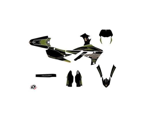 Kit déco Yamaha 450 WRF Outline Kaki : graphisme moto complet - 2