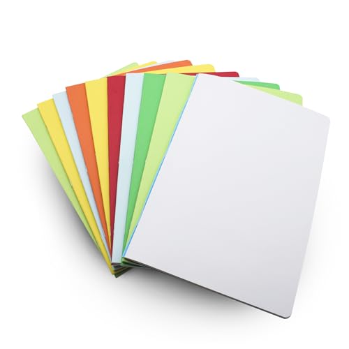 Lot de 10 cahiers de brouillon A4 feuilles blanches pour école et dessin