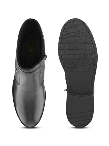 Image of Carlton London Men's Ankle Height Slip On Round Toe Comfortable Boot