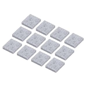 Quarkzman 12er Filz Möbelgleiter Quadratisch Grau
