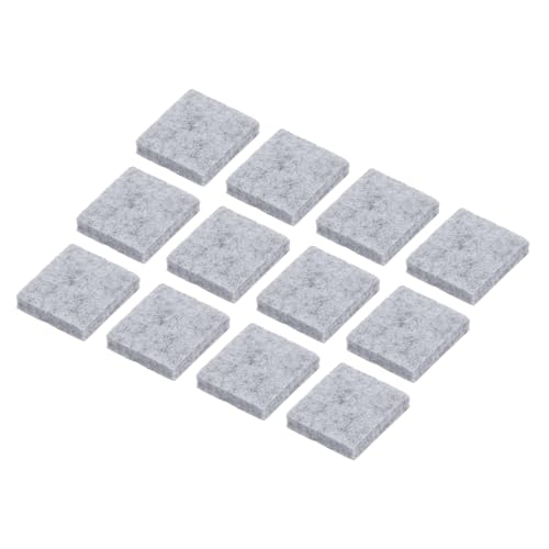 Quarkzman 12er Filz Möbelgleiter Quadratisch Grau