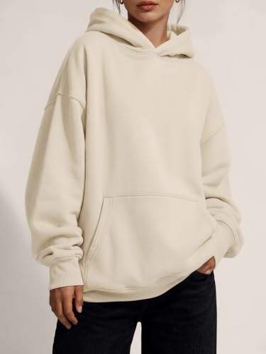 Image of Trendy Queen Women Oversized Hoodies Fall Outfits | Gentle Skin Feel, Aesthetic Drop Shoulder, Large Kangaroo Pocket, Seamless Daily Outfit Match