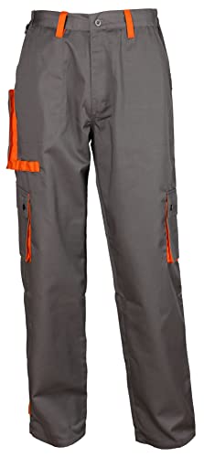 Stenso Desman - Herren Arbeitshose Bundhose - Cargohose - Grau/Orange EU60 Cover