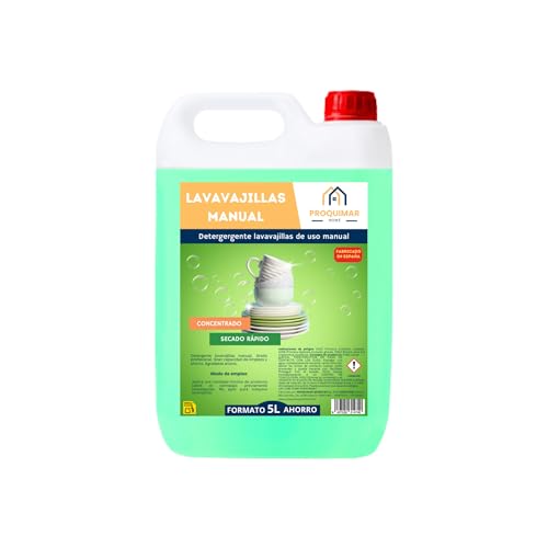 Lavavajillas Manual Proquimar – Detergente para Vajilla – Gran Poder Desengrasante – Formato Profesional 5L