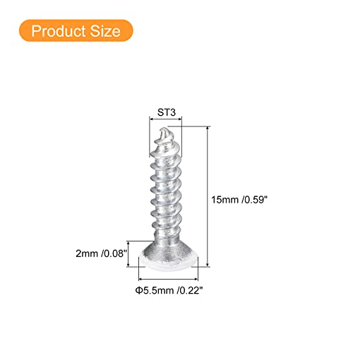 Tornillos autorroscantes blancos 3x15mm 50u miniatura 2