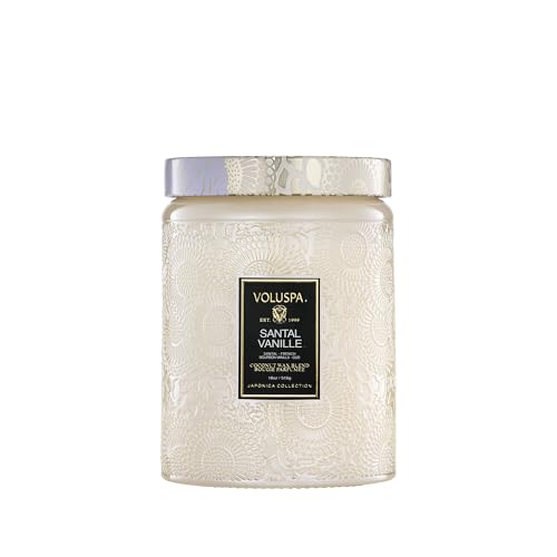 Voluspa Santal Vanille, Large Candle Jar, 18 oz, 100 Hour Burn Ti...