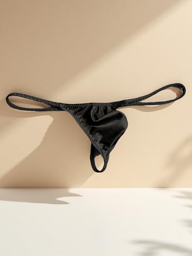 Lustrous Men's G-String Ultra-Slim Straps Thong V-Shaped Seam Sexy Pouch Blue3