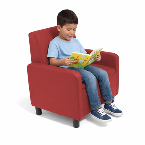 Image of FDP Kid Comfort Collective Modular Club Chair with Arms - Red