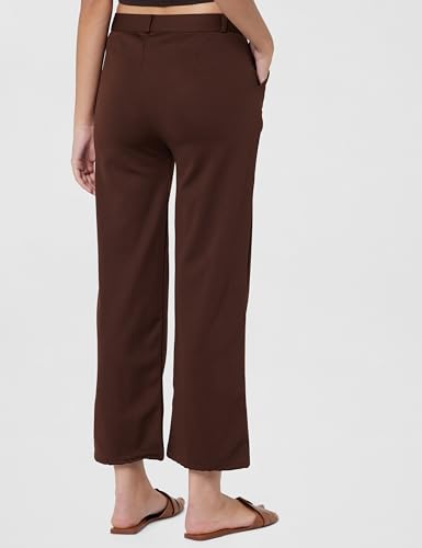 Image of Blissclub AM:PM Air Flare Trousers Cotton for Women Above 5'5 ft Tall | Bootcut Trousers and Formal Pants for Women Office wear | Tailored fit